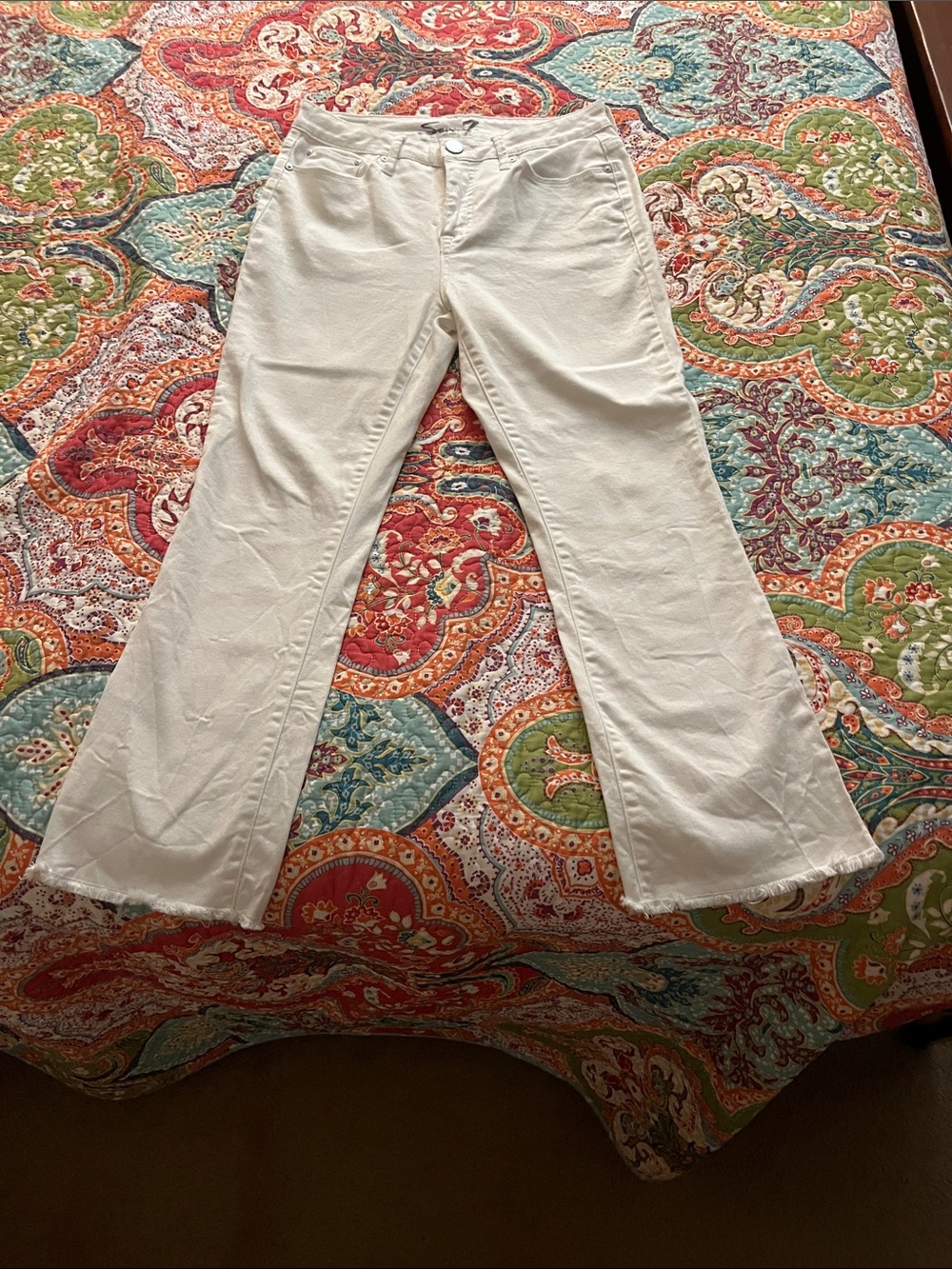 Seven7 Flare Jeans with Frayed Hem